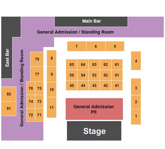 ENDSTAGE GA PIT Seating Map Seating Chart