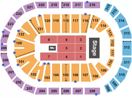 BERT KREISCHER Seating Map Seating Chart