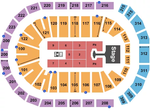 DISTURBED Seating Map Seating Chart