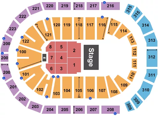 HALF HOUSE 6 Seating Map Seating Chart