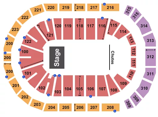 RODEO 2 Seating Map Seating Chart