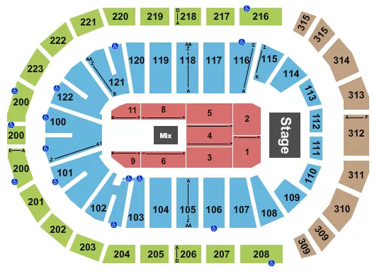 THIRD DAY Seating Map Seating Chart