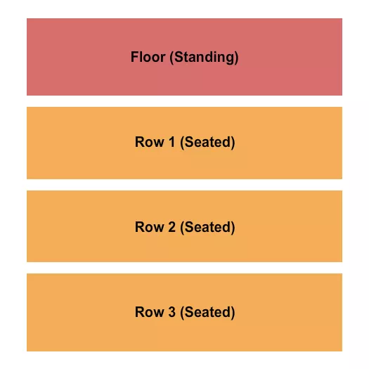 ELEMENTS NIGHT CLUB KITCHENER GA ROWS Seating Map Seating Chart