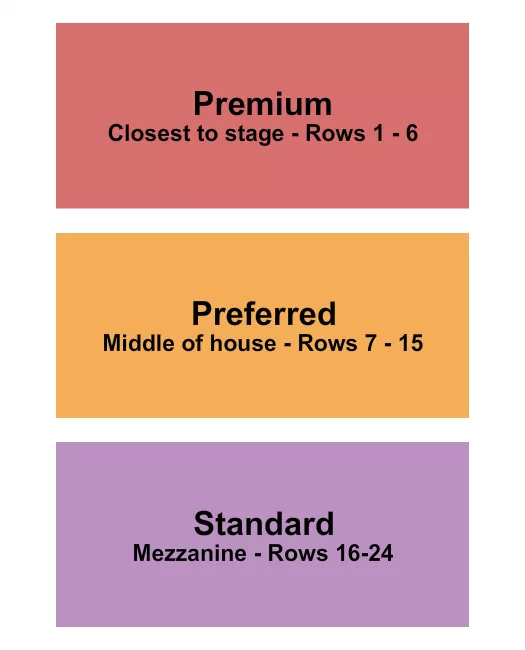 PREM PREFF STANDARD Seating Map Seating Chart
