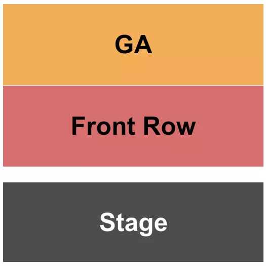 THE GARAGE AT R HOUSE GA FRONT ROW Seating Map Seating Chart
