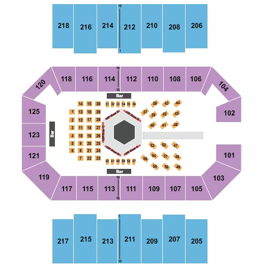 SULLIVAN ARENA ANCHORAGE MMA Seating Map Seating Chart