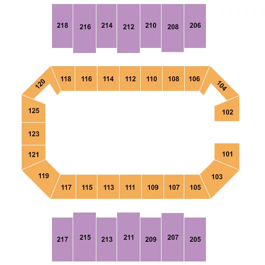 SULLIVAN ARENA ANCHORAGE OPEN FLOOR Seating Map Seating Chart