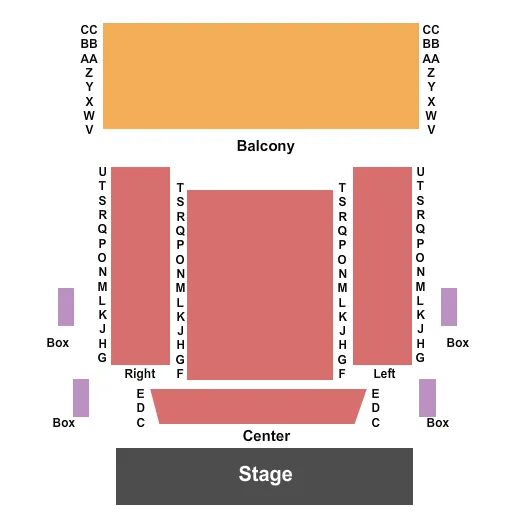END STAGE Seating Map Seating Chart