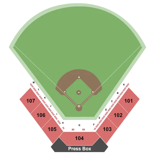 BASEBALL GA Seating Map Seating Chart