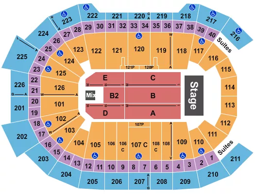 ENDSTAGE 5 Seating Map Seating Chart