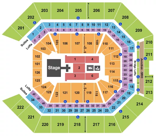 DEF LEPPARD Seating Map Seating Chart