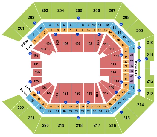MONSTER JAM Seating Map Seating Chart