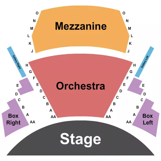 ENDSTAGE AA Seating Map Seating Chart