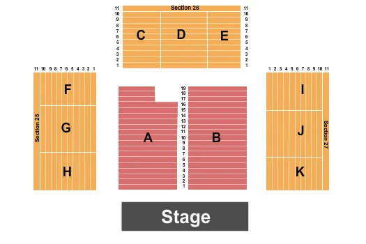 GRAND EVENT CENTER AT GOLDEN NUGGET LAKE CHARLES DWIGHT YOAKUM Seating Map Seating Chart
