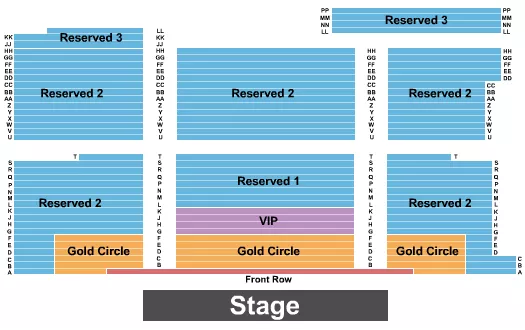 ENDSTAGE 5 Seating Map Seating Chart