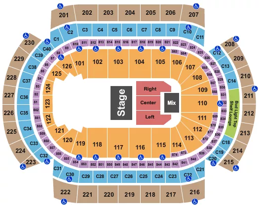 HALF HOUSE RSV Seating Map Seating Chart