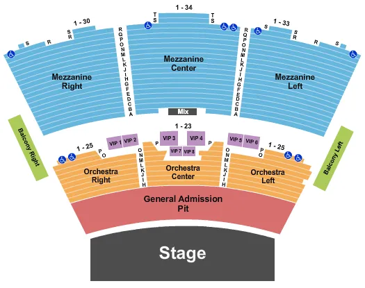ENDSTAGE GA PIT Seating Map Seating Chart