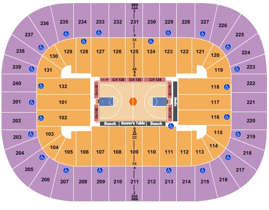 BASKETBALL 2 Seating Map Seating Chart