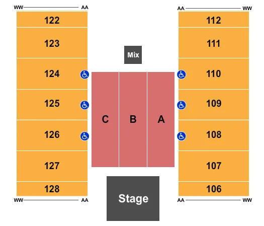 ENDSTAGE 2 Seating Map Seating Chart