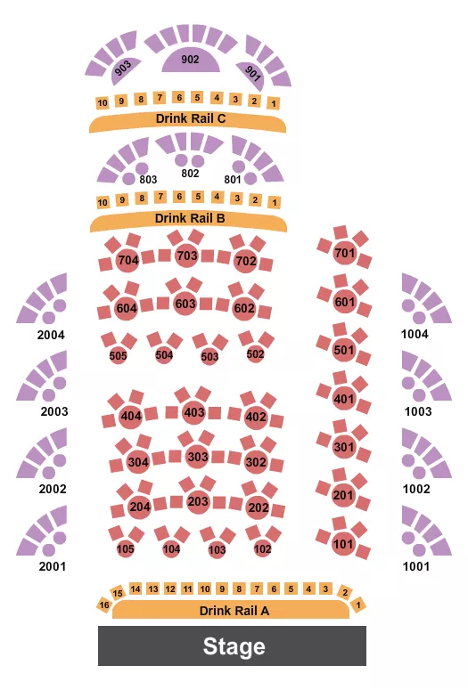 ENDSTAGE Seating Map Seating Chart