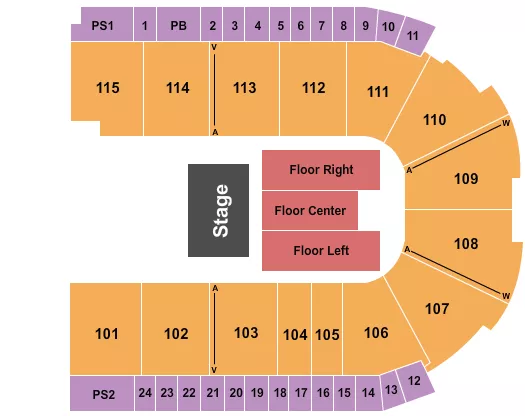 HALF HOUSE 2 Seating Map Seating Chart