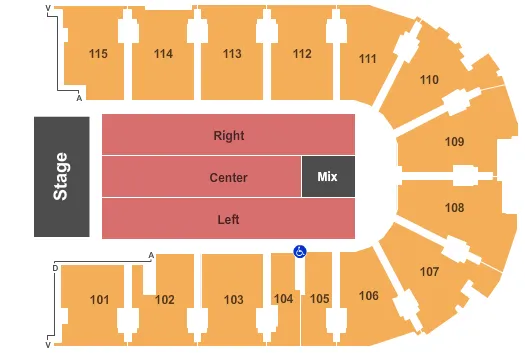 END STAGE Seating Map Seating Chart