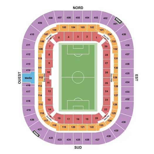 SOCCER STATIC Seating Map Seating Chart