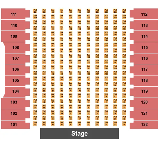 CODY JOHNSON Seating Map Seating Chart