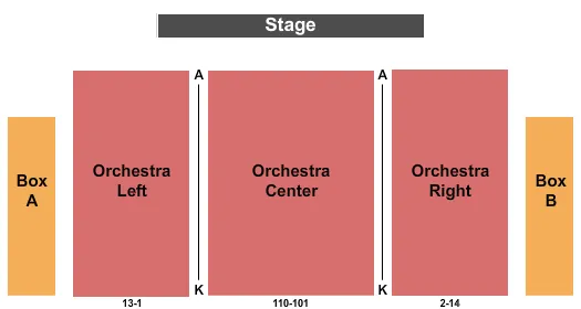 END STAGE Seating Map Seating Chart