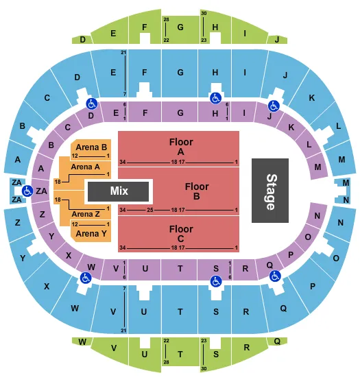 ENDSTAGE 4 Seating Map Seating Chart