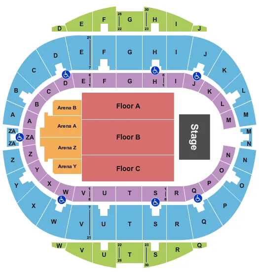 ENDSTAGE 5 Seating Map Seating Chart