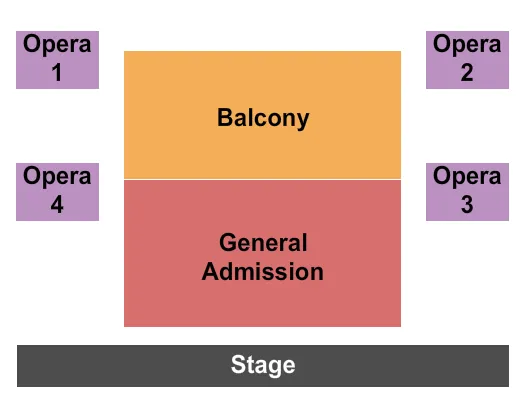 GA BALCONY OPERA Seating Map Seating Chart