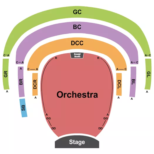 HAROLD J MIOSSI CULTURAL AND PERFORMING ARTS CENTER AT CUESTA COLLEGE ENDSTAGE Seating Map Seating Chart