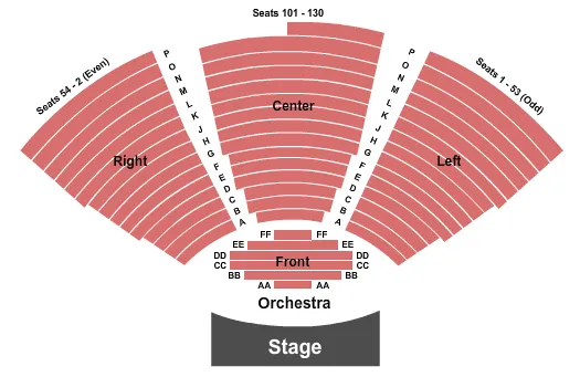 END STAGE Seating Map Seating Chart