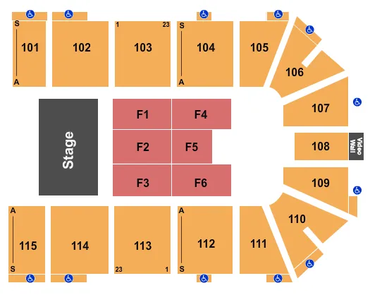 REO SPEEDWAGON Seating Map Seating Chart