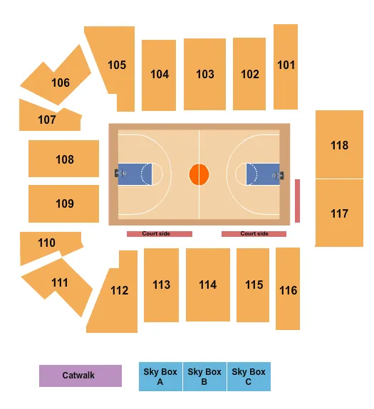 BASKETBALL Seating Map Seating Chart
