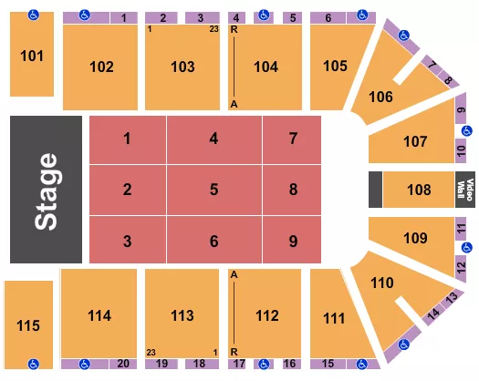 ENDSTAGE 8 Seating Map Seating Chart