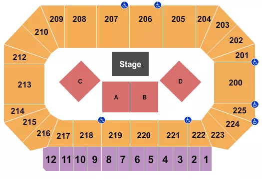 ENDSTAGE HALF Seating Map Seating Chart