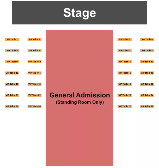 HERITAGE CENTER THEATER AT CAM PLEX GA TABLES Seating Map Seating Chart