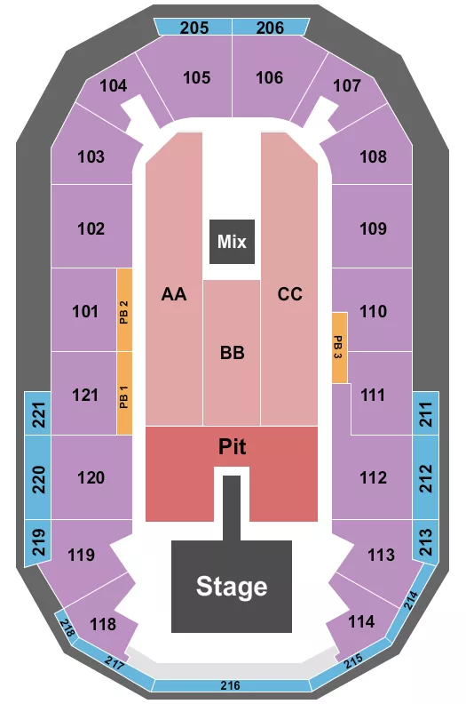 ENDSTAGE CATWALK Seating Map Seating Chart