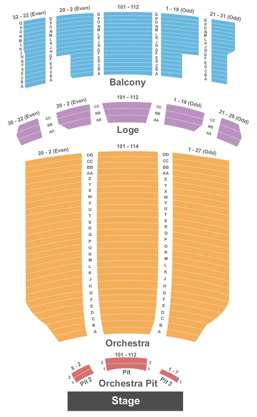 ENDSTAGE Seating Map Seating Chart