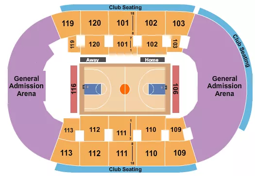 BASKETBALL 2 Seating Map Seating Chart