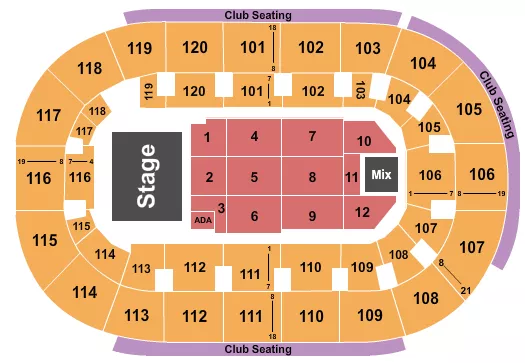 ENDSTAGE 3 Seating Map Seating Chart