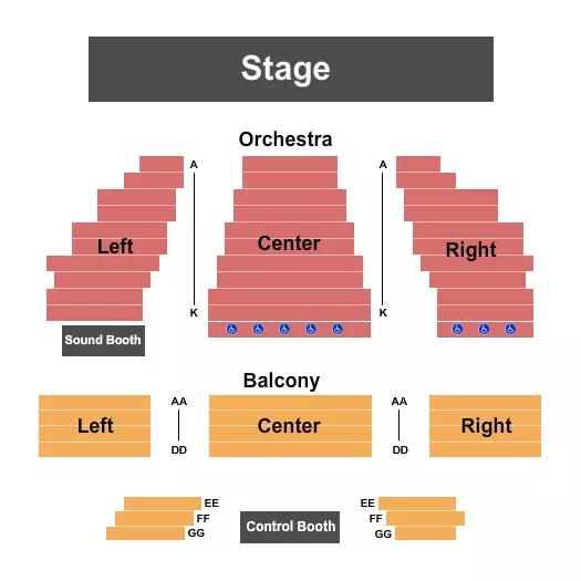 END STAGE Seating Map Seating Chart