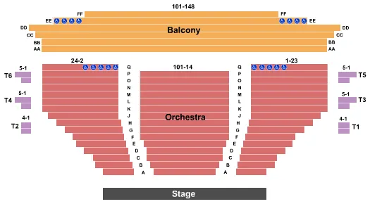 END STAGE Seating Map Seating Chart