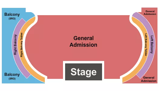 GA BALCONY TABLES Seating Map Seating Chart