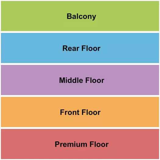 HOLLYWOOD THEATRE VANCOUVER ALL GA Seating Map Seating Chart