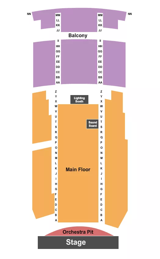 END STAGE Seating Map Seating Chart