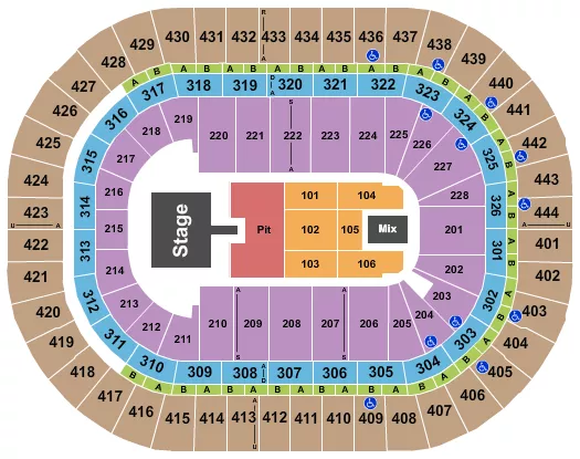 BREAKING BENJAMIN Seating Map Seating Chart