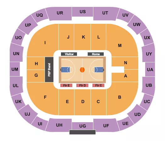 BASKETBALL Seating Map Seating Chart